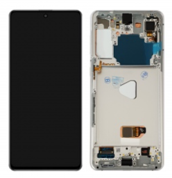 Pantalla completa con marco para Samsung Galaxy S21 Plus 5G G996 plata original(Assembled)