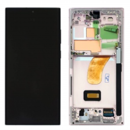 Pantalla completa con marco para Samsung Galaxy S23 Ultra 5G S918 violeta original(Assembled)