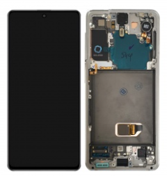 Pantalla completa con marco para Samsung Galaxy S21 5G G991B plata original