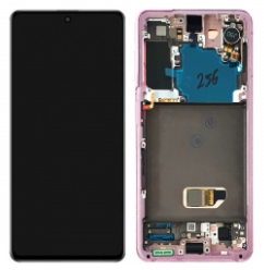 Pantalla completa con marco para Samsung Galaxy S21 5G G991B violeta original