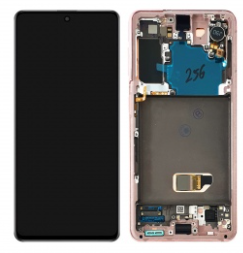 Pantalla completa con marco para Samsung Galaxy S21 5G G991B rosa/phantom pink