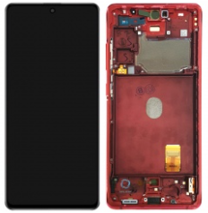 Pantalla completa con marco para Samsung Galaxy S20 FE 5G G780 G781 roja original