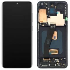 Pantalla completa con marco para Samsung Galaxy S20 G980 G981 negra original reparada