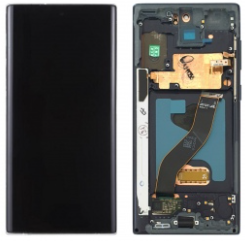 Pantalla completa con marco para Samsung Galaxy Note 10 N970F negra original reparada