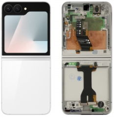 Pantalla completa con marco para Samsung Galaxy Z Flip 7 FE 5G F761 blanca original