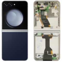 Pantalla completa con marco plata para Samsung Galaxy Z Flip 5 5G F731B azul navy original