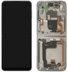 Pantalla completa con marco para Samsung Galaxy Z Flip 4 5G F721B blanca original