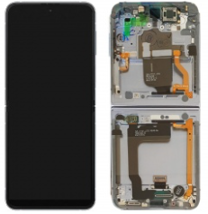 Pantalla completa con marco para Samsung Galaxy Z Flip 4 5G F721B azul original(Assembled)