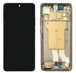 Pantalla completa con marco para Motorola Moto Edge 70 XT2601-2 gris original