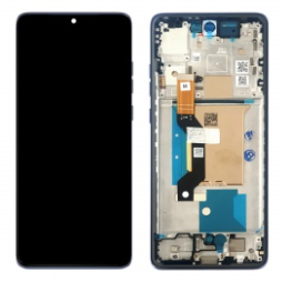 Pantalla completa con marco para Motorola Edge 60 Fusion XT2503-4 gris original