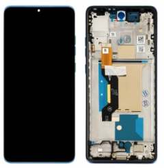 Pantalla completa con marco para Motorola Edge 60 XT2505 azul/gibraltar sea original
