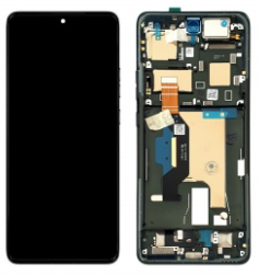 Pantalla completa con marco para Motorola Edge 50 Ultra XT2401 gris original
