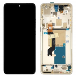 Pantalla completa con marco para Motorola Edge 50 Pro XT2403 pearl/cream original