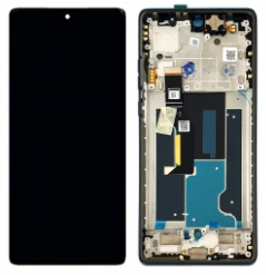 Pantalla completa con marco para Motorola Edge 50 Fsuion XT2429 forest blue/azul oscuro original