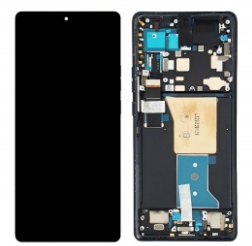 Pantalla completa con marco para Motorola Edge 40 Pro XT2301 negra original