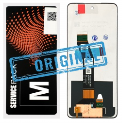 Pantalla completa para Motorola Moto G04/G04S/G24 XT2423-1 negra original(Service Pack) EU