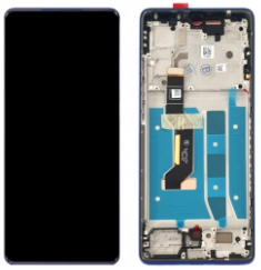 Pantalla completa con marco para Motorola Moto G85 5G XT2427-3 azul original
