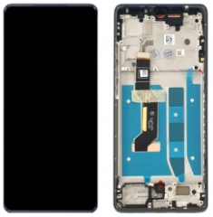 Pantalla completa con marco para Motorola Moto G85 5G XT2427-3 gris original